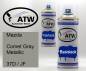 Preview: Mazda, Comet Gray Metallic, 37D / JF: 400ml Sprühdose + 400ml Klarlack - Set, von ATW Autoteile West.